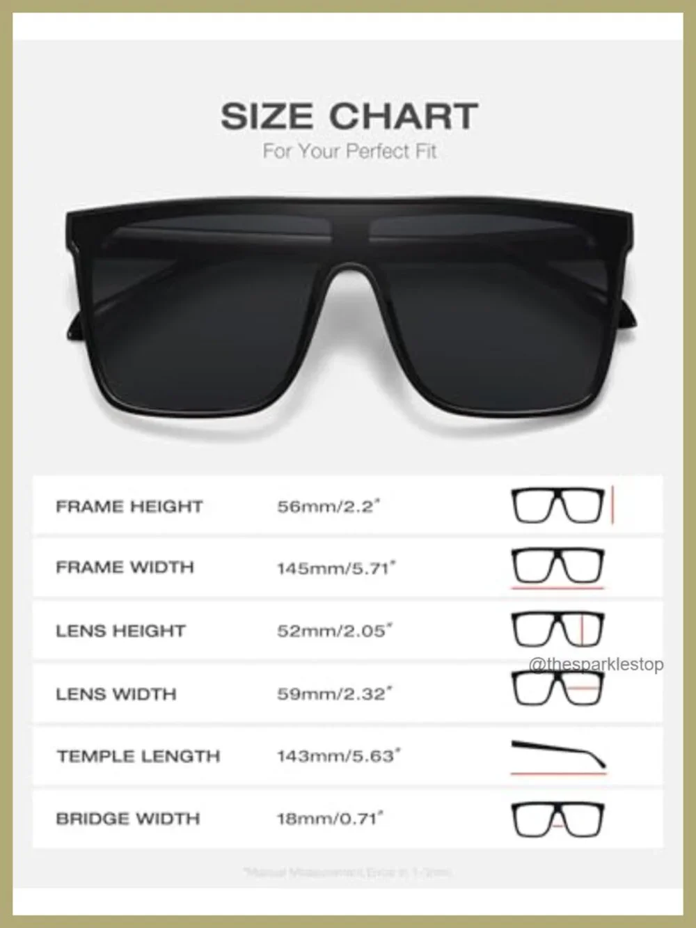 Oversized Square Shield Sunglasses UV Protection Retro Flat Top